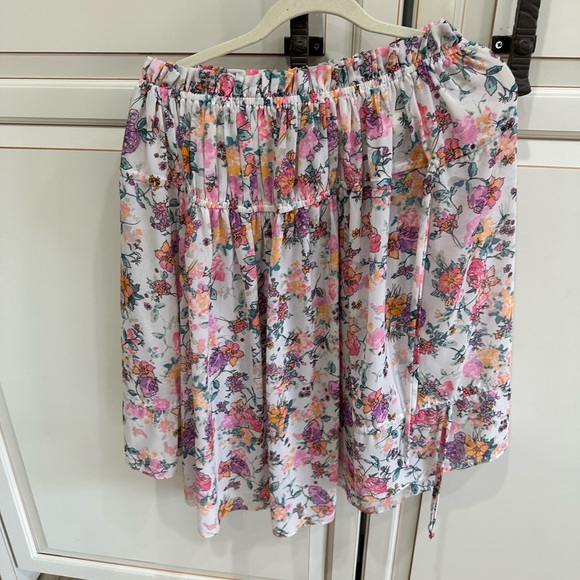 Tularosa Medium Brogan Mini Dress Multicolor Off The Shoulder Floral Ruffle (19) - Picture 5 of 7